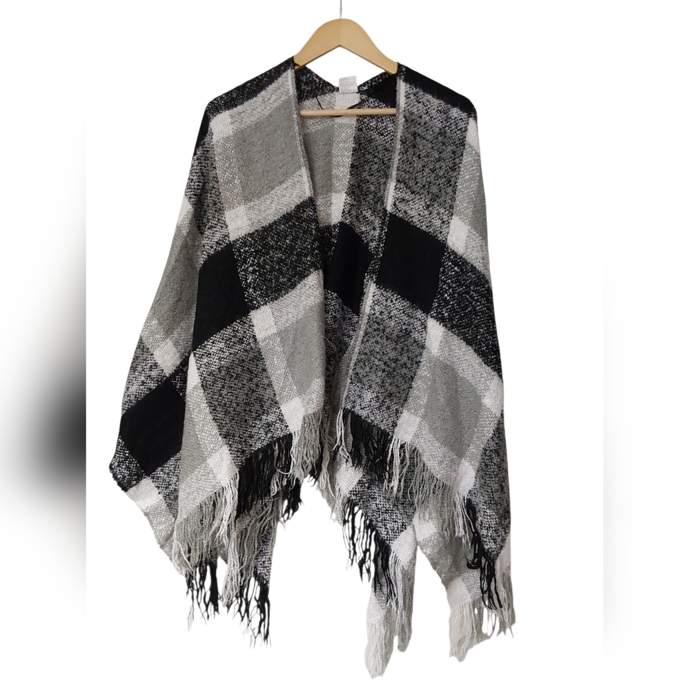 💚Elegant Black and White Checkered Wrap